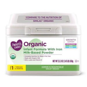 Parent's Choice Organic Baby Formula 23.2 Oz